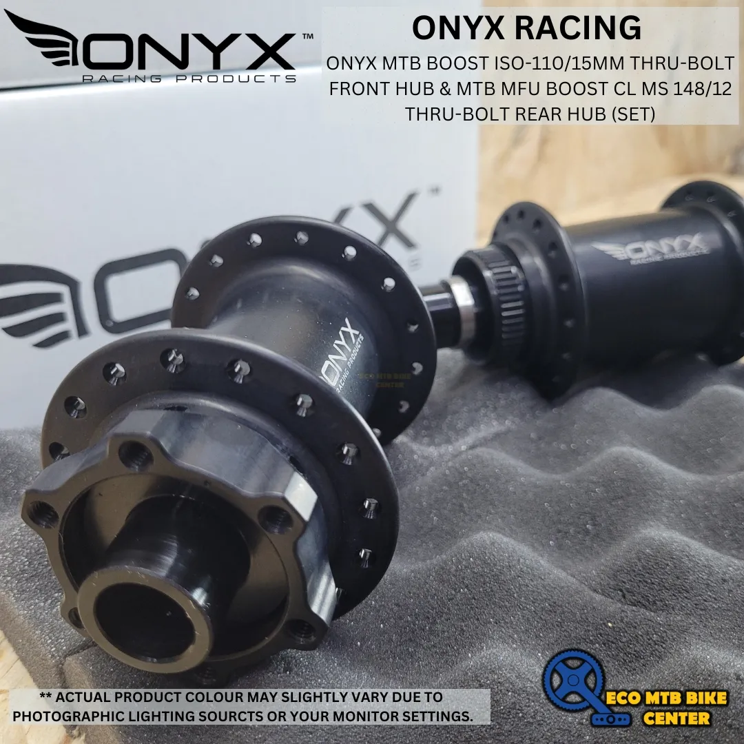 ONYX MTB BOOST ISO-110/15mm Thru-bolt Front Hub 32 SP &amp; MTB MFU BOOST 148/12 Thru-bolt Rear Hub 32SP