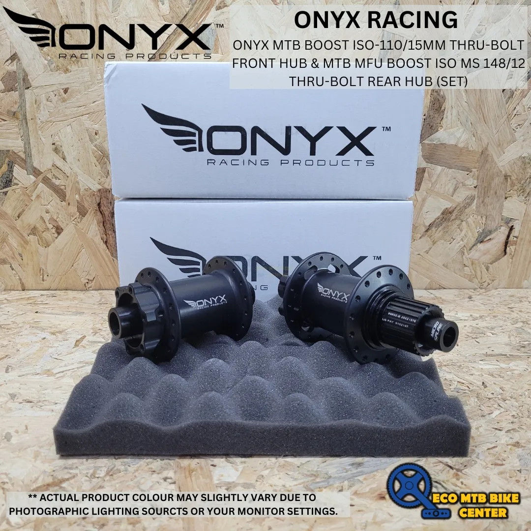 ONYX MTB BOOST ISO-110/15mm Thru-bolt Front Hub 32 SP &amp; MTB MFU BOOST 148/12 Thru-bolt Rear Hub 32SP