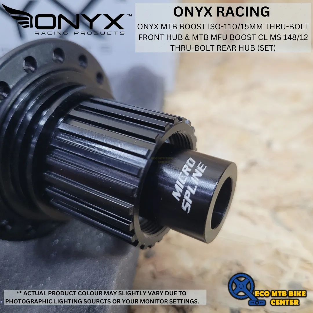 ONYX MTB BOOST ISO-110/15mm Thru-bolt Front Hub 32 SP &amp; MTB MFU BOOST 148/12 Thru-bolt Rear Hub 32SP