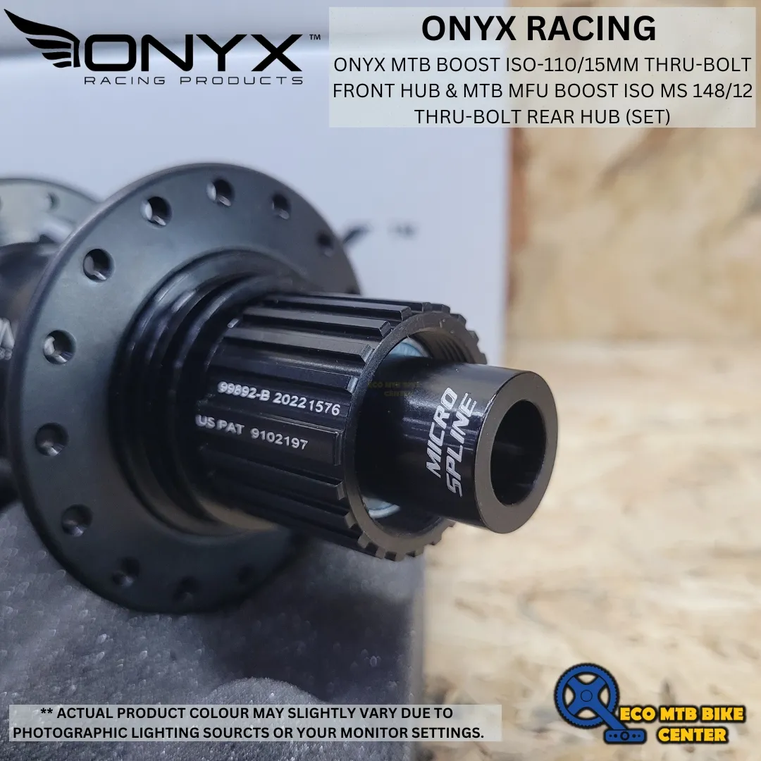 ONYX MTB BOOST ISO-110/15mm Thru-bolt Front Hub 32 SP &amp; MTB MFU BOOST 148/12 Thru-bolt Rear Hub 32SP