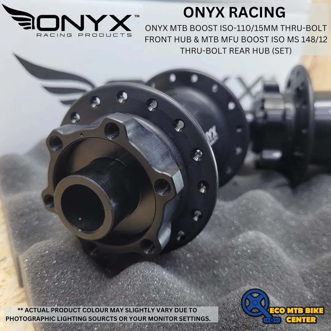 ONYX MTB BOOST ISO-110/15mm Thru-bolt Front Hub 32 SP &amp; MTB MFU BOOST 148/12 Thru-bolt Rear Hub 32SP