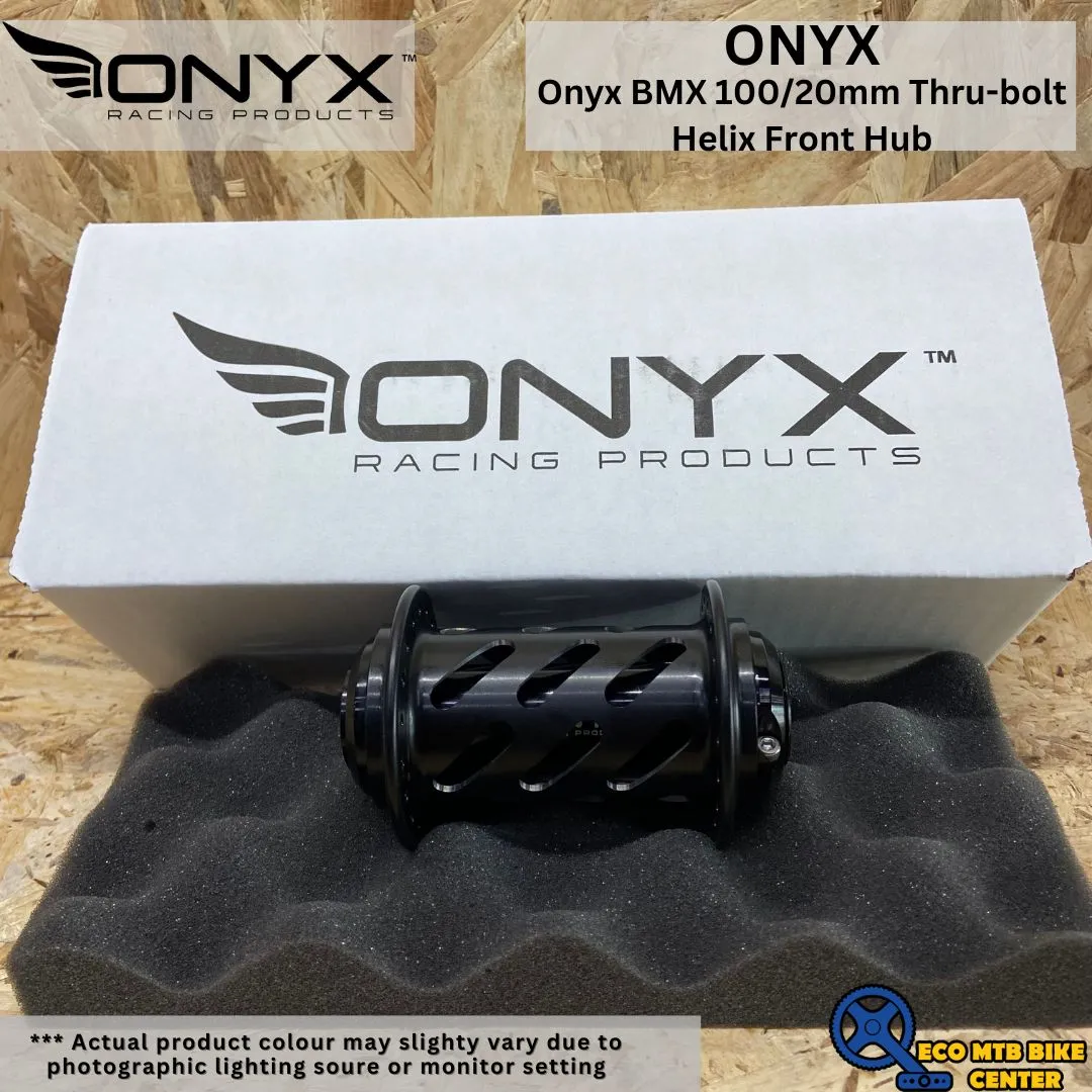 Onyx BMX 100/20mm Thru-bolt Helix Front Hub 36SP MATTE BLACK