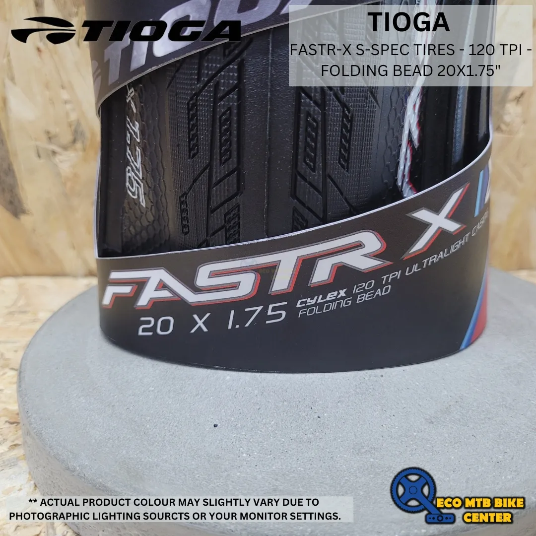 TIOGA TIRES FASTR-X S-SPEC TIRES - 120 TPI - FOLDING BEAD
