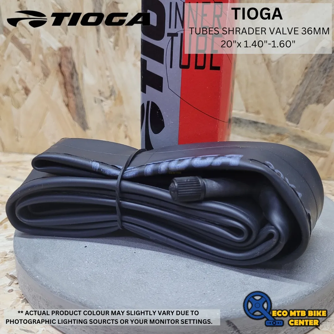 TIOGA TUBES SHRADER VALVE 36MM 20"x 1.40"-1.60"