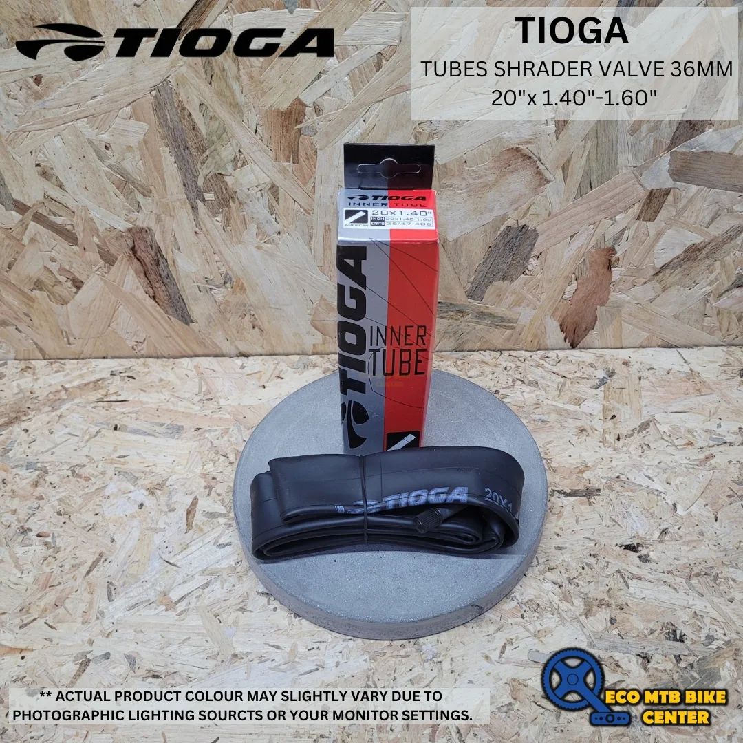 TIOGA TUBES SHRADER VALVE 36MM 20"x 1.40"-1.60"