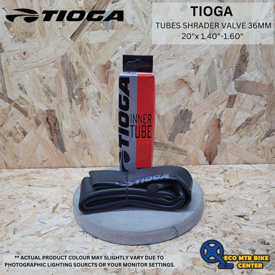 TIOGA TUBES SHRADER VALVE 36MM 20"x 1.40"-1.60"