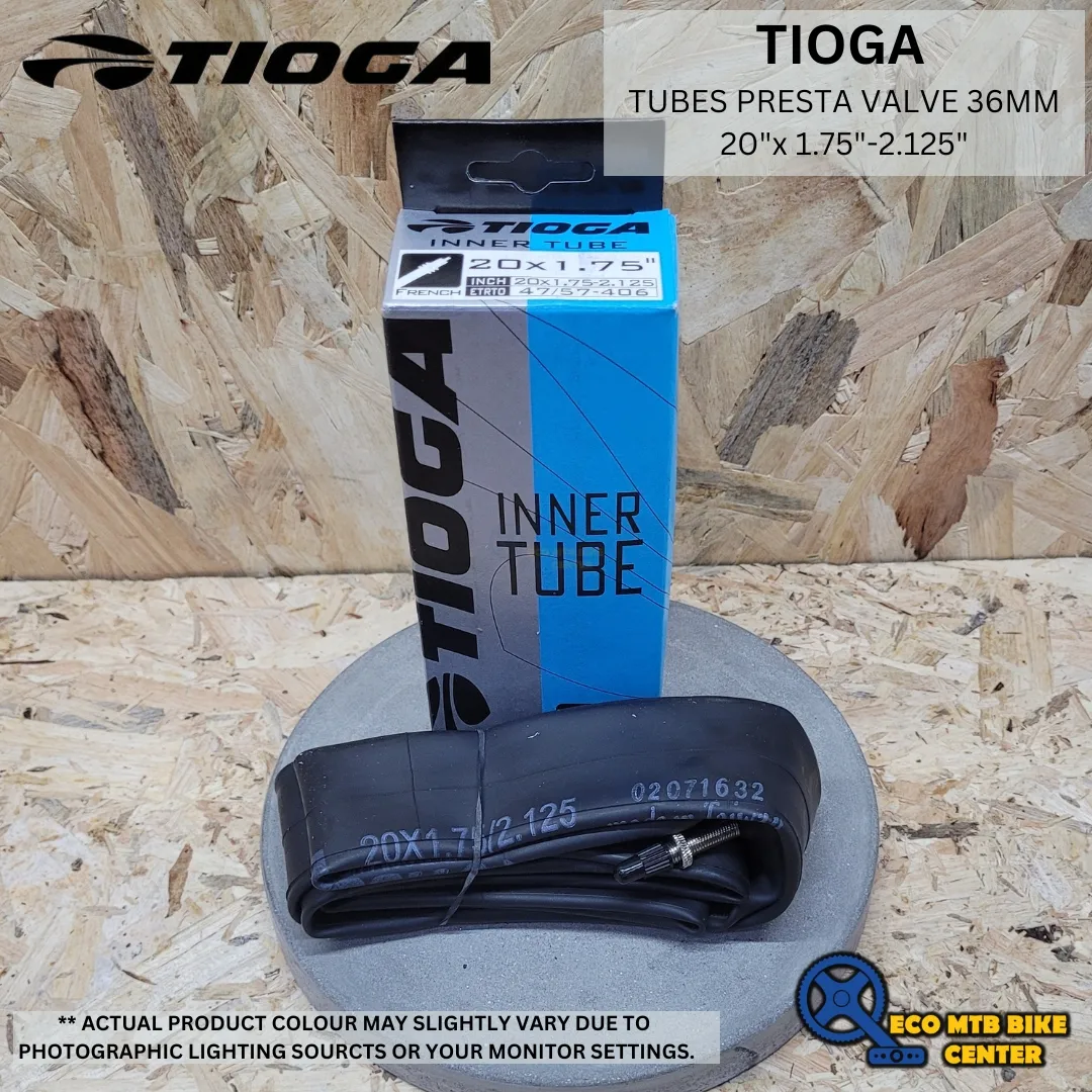 TIOGA TUBES PRESTA VALVE 36MM 20"x 1.75"-2.125"