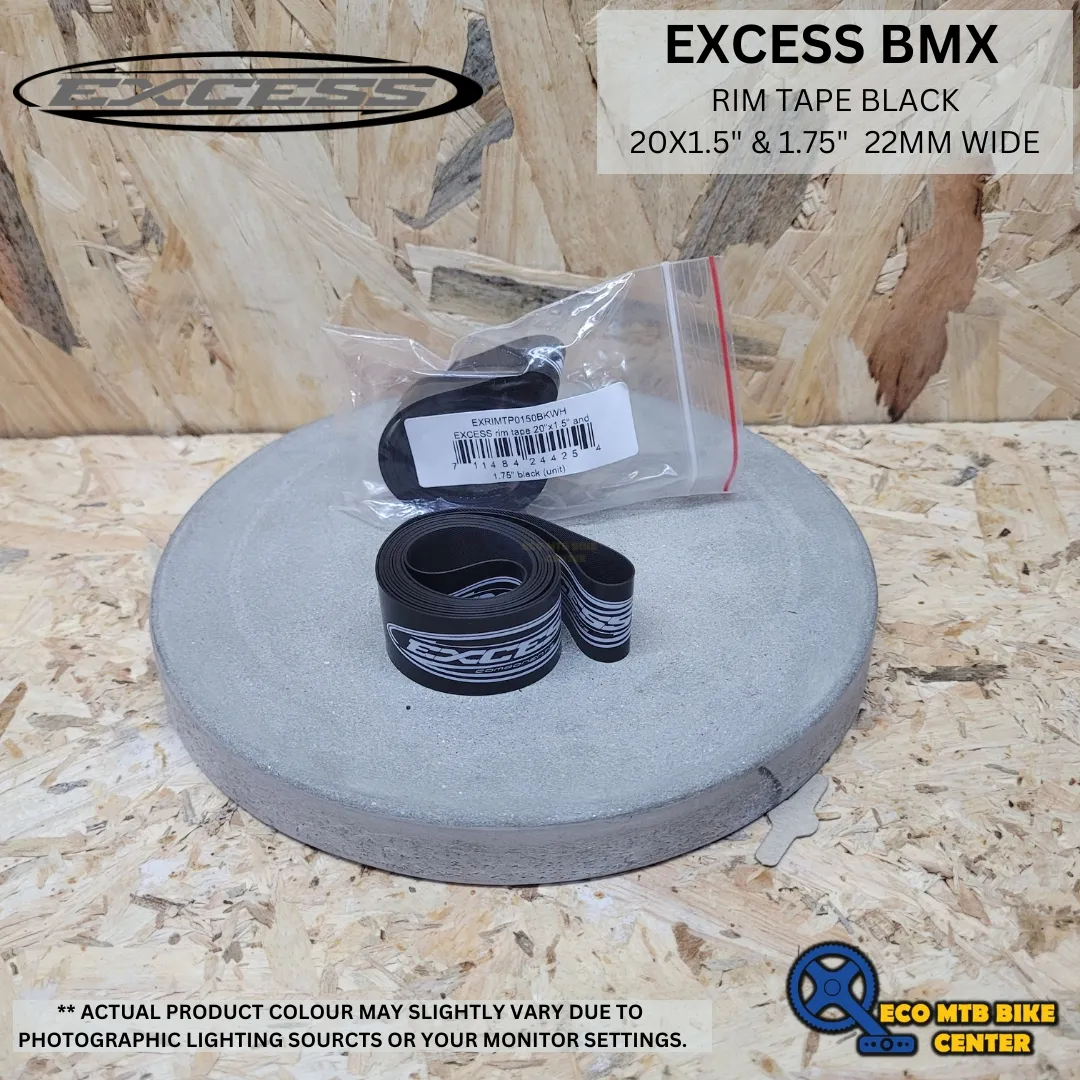EXCESS RIM TAPE BLACK 20x1.5" &amp; 1.75"  22mm wide (PER PCS)