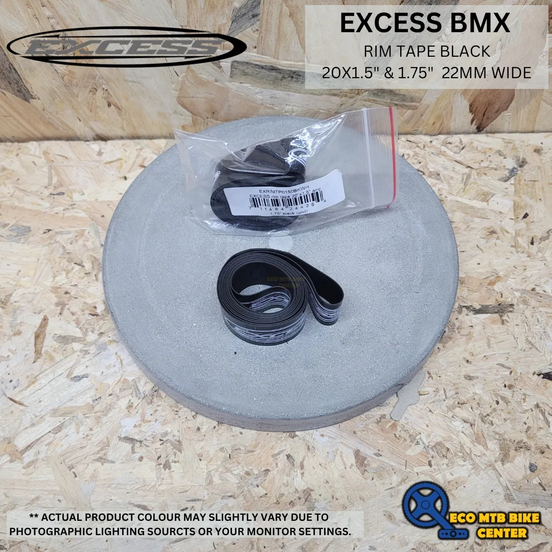 EXCESS RIM TAPE BLACK 20x1.5" &amp; 1.75"  22mm wide (PER PCS)