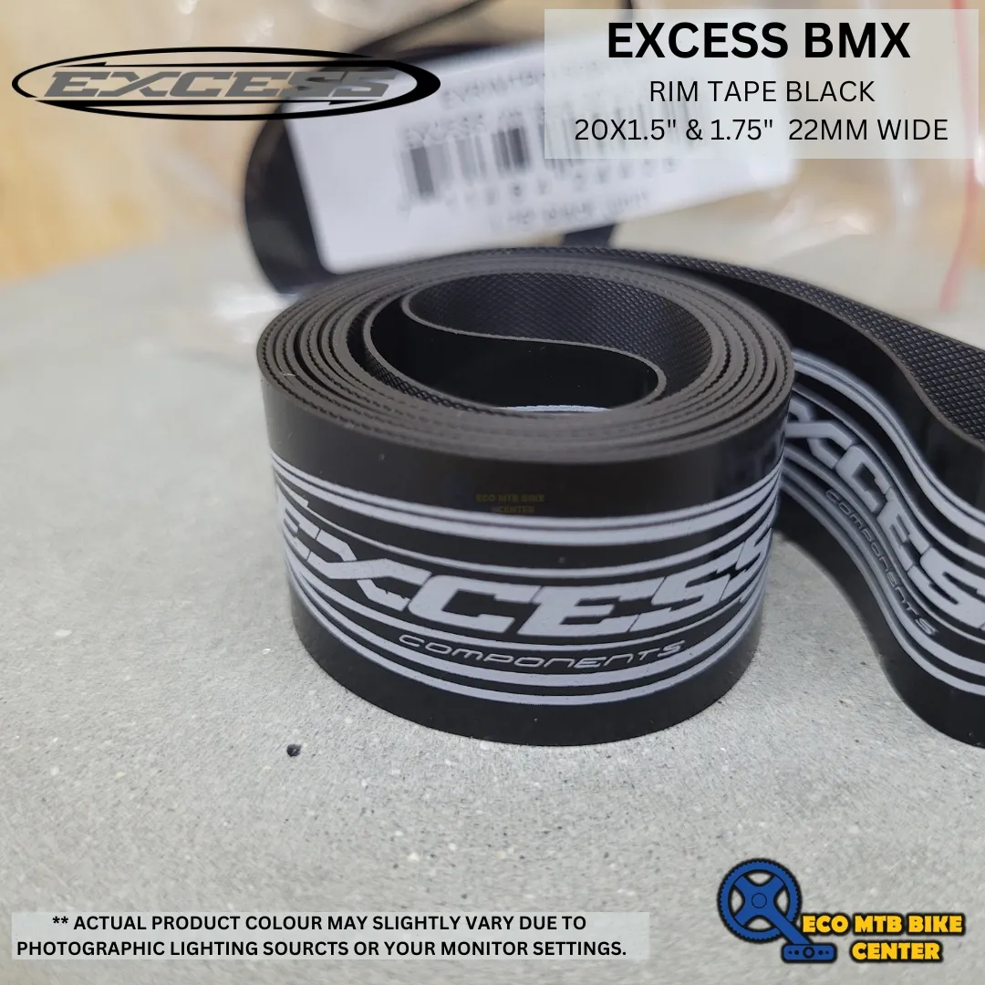 EXCESS RIM TAPE BLACK 20x1.5" &amp; 1.75"  22mm wide (PER PCS)
