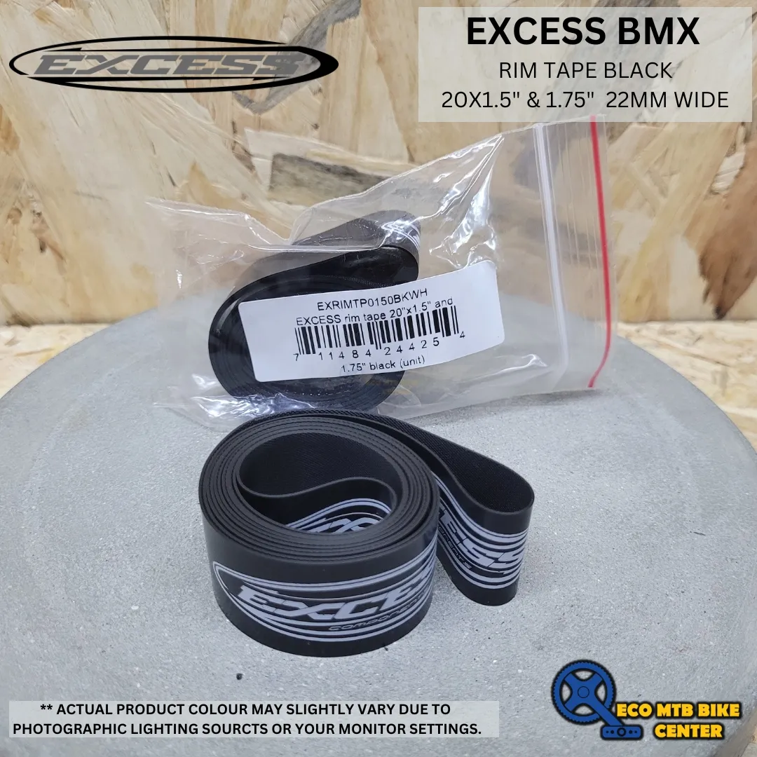 EXCESS RIM TAPE BLACK 20x1.5" &amp; 1.75"  22mm wide (PER PCS)