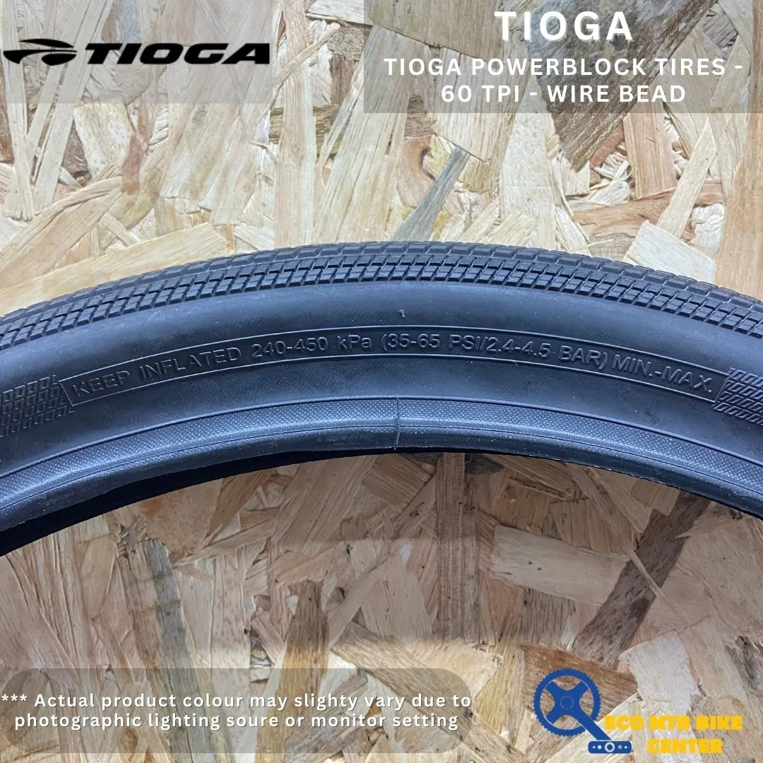 TIOGA POWERBLOCK TIRES - 60 TPI - WIRE BEAD