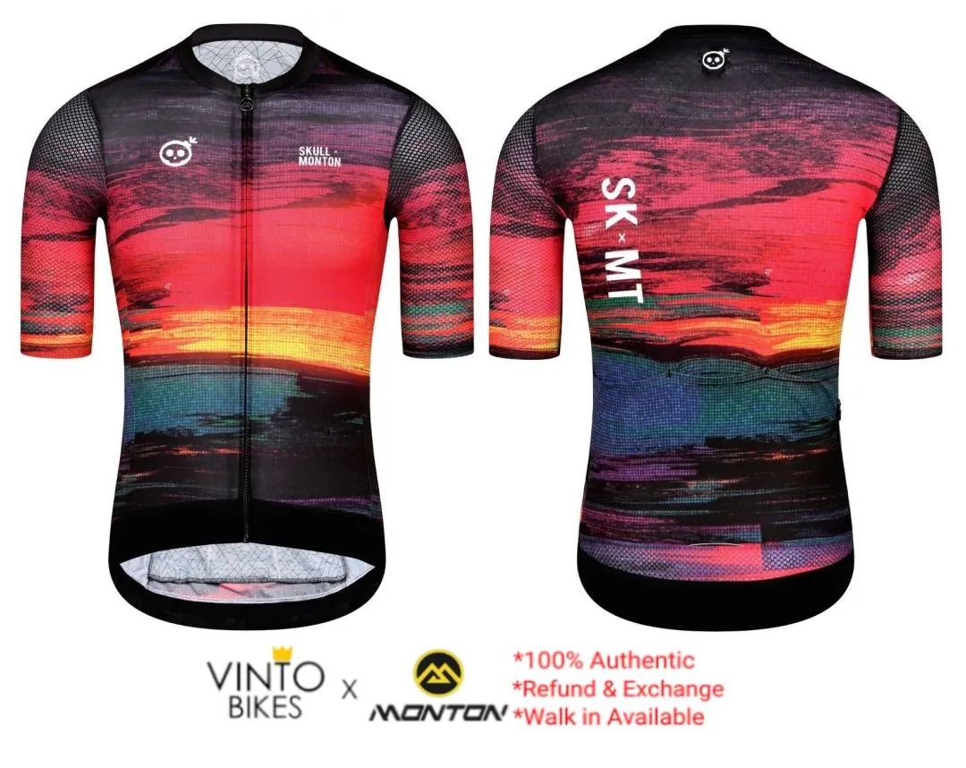 SKULL MONTON MENS SHORT SLEEVE JERSEY SUNSET