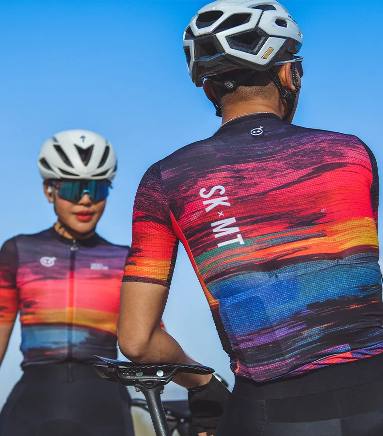 SKULL MONTON MENS SHORT SLEEVE JERSEY SUNSET