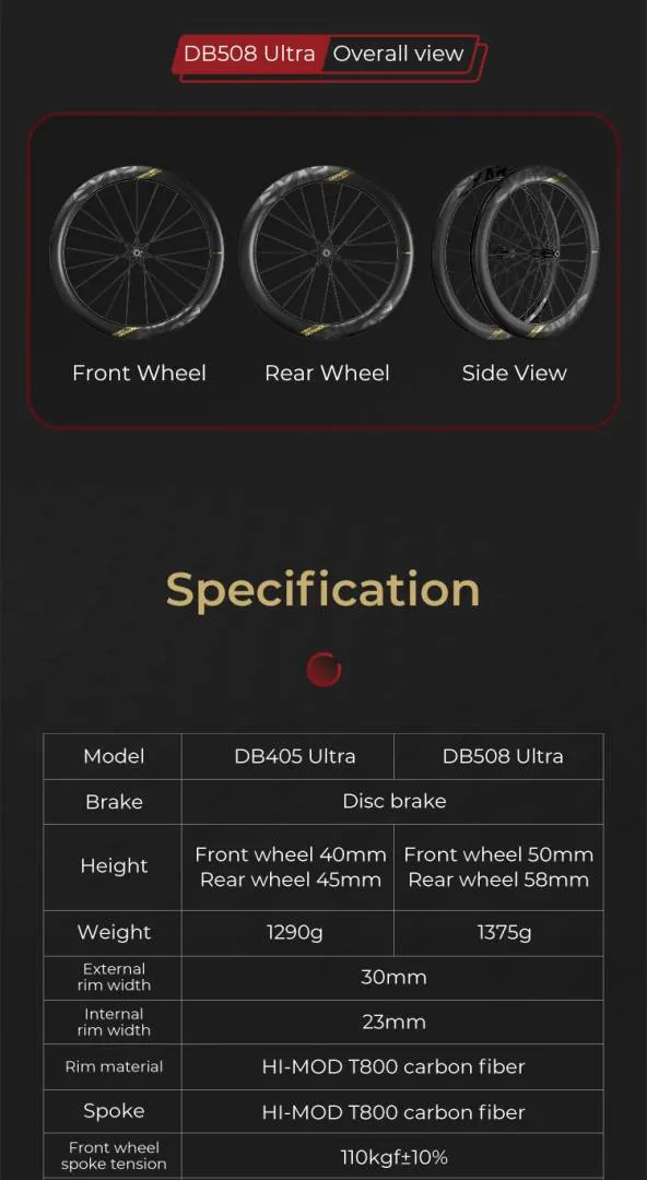 Magene EXAR ultra super light 1290g rachet 40/45mm 50/58mm Disc Brake