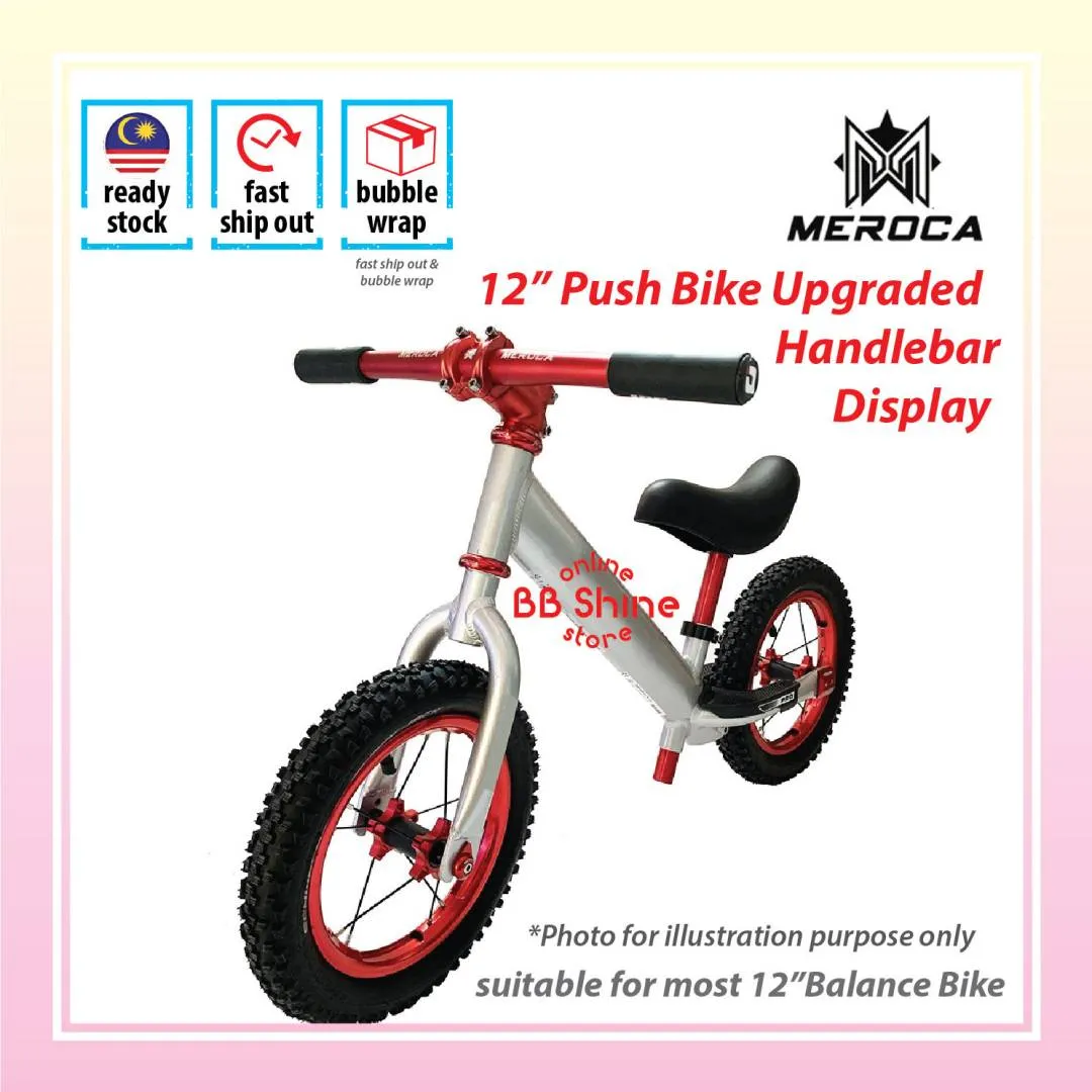 Meroca 12" Push Bike Handle Bar Upgrade Modify Accessories Combo Set