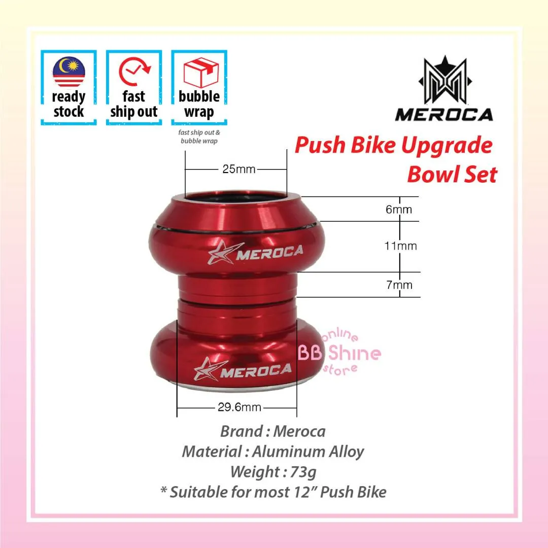 Meroca 12" Push Bike Handle Bar Upgrade Modify Accessories Combo Set