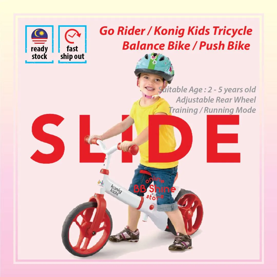 Konig Kids Go Rider 2 in 1 Balance Bike N Tricycle