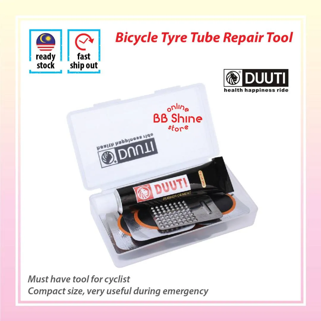 DUUTI Bike Tyre Tire Tools Bicycle Puncture Repair Patch Kit Box Set for Road Bike Mountain Bike