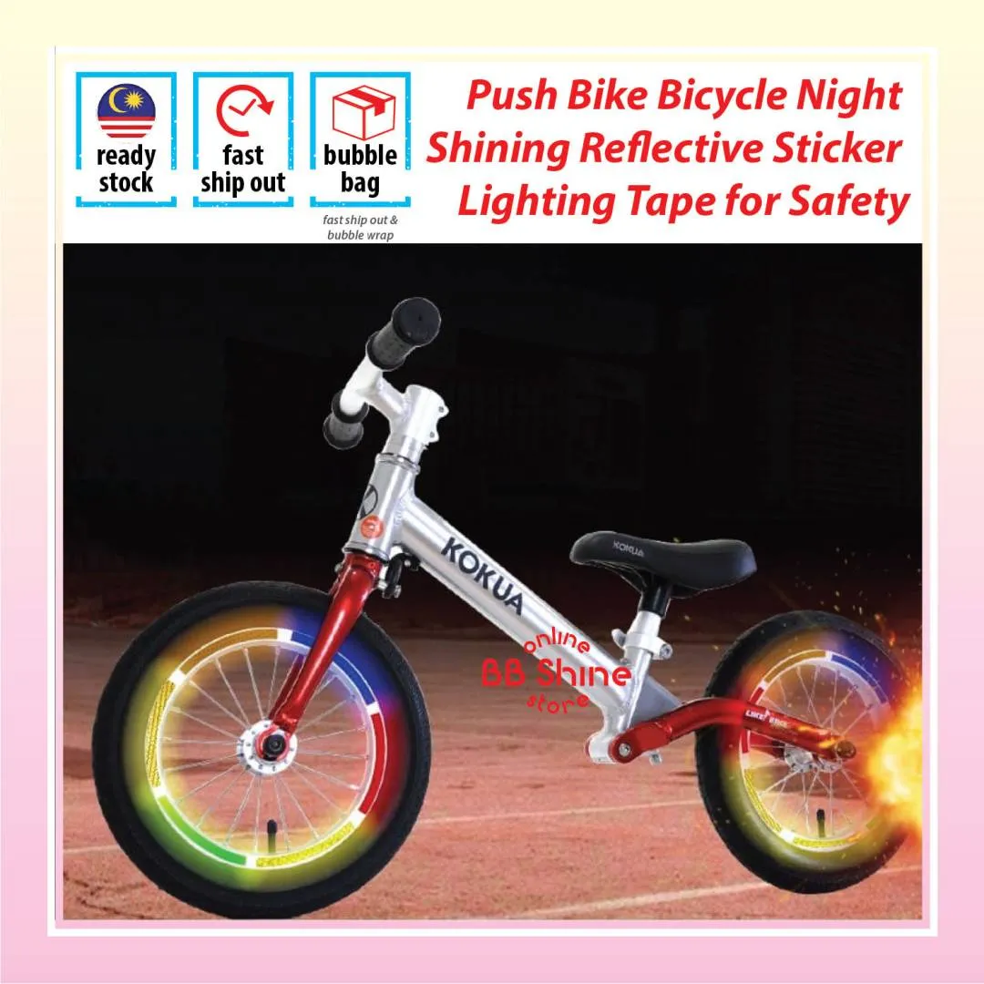 Push Bike Bicycle Night Shining Reflective Sticker Lighting Tape for Safety
