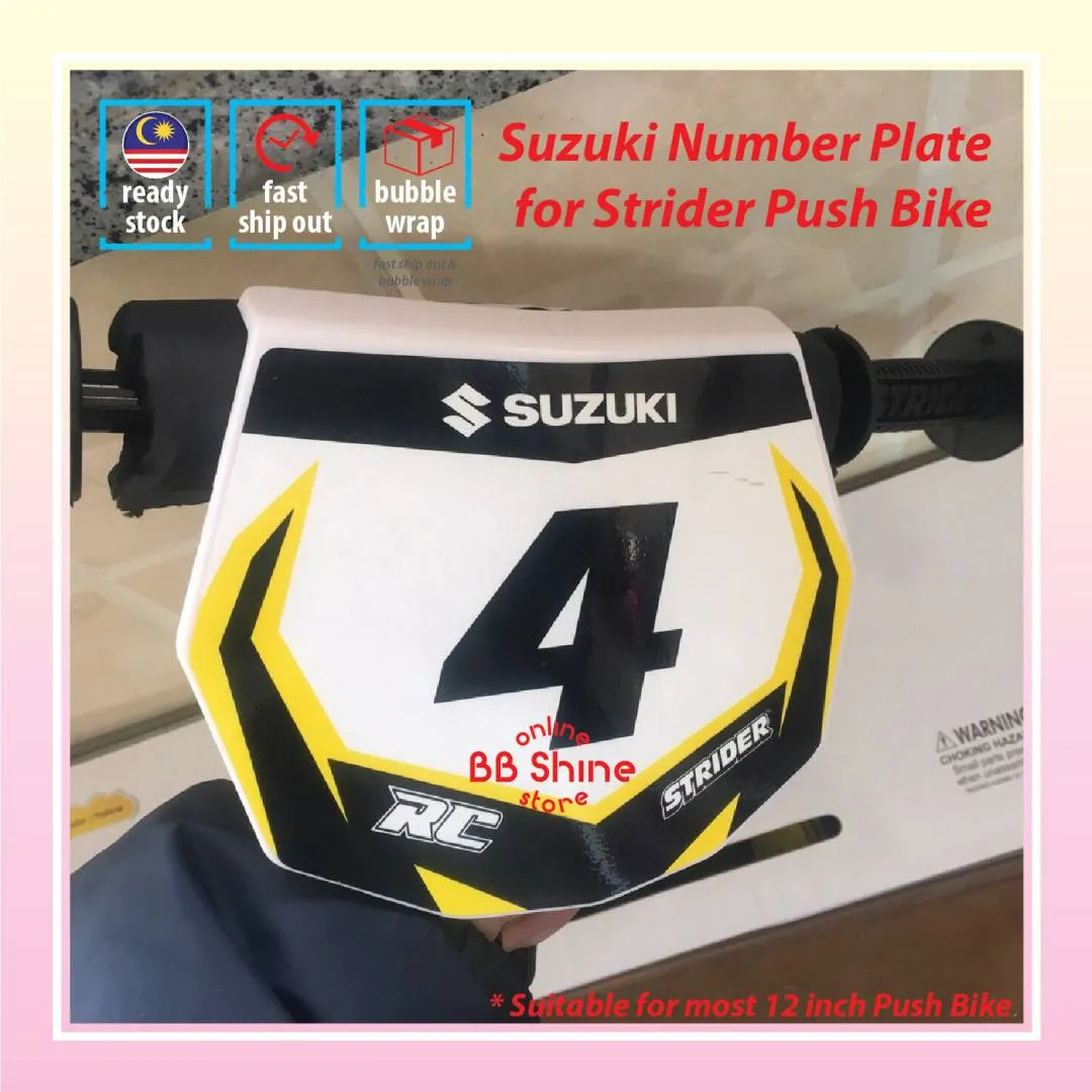 Push Bike Number Plate