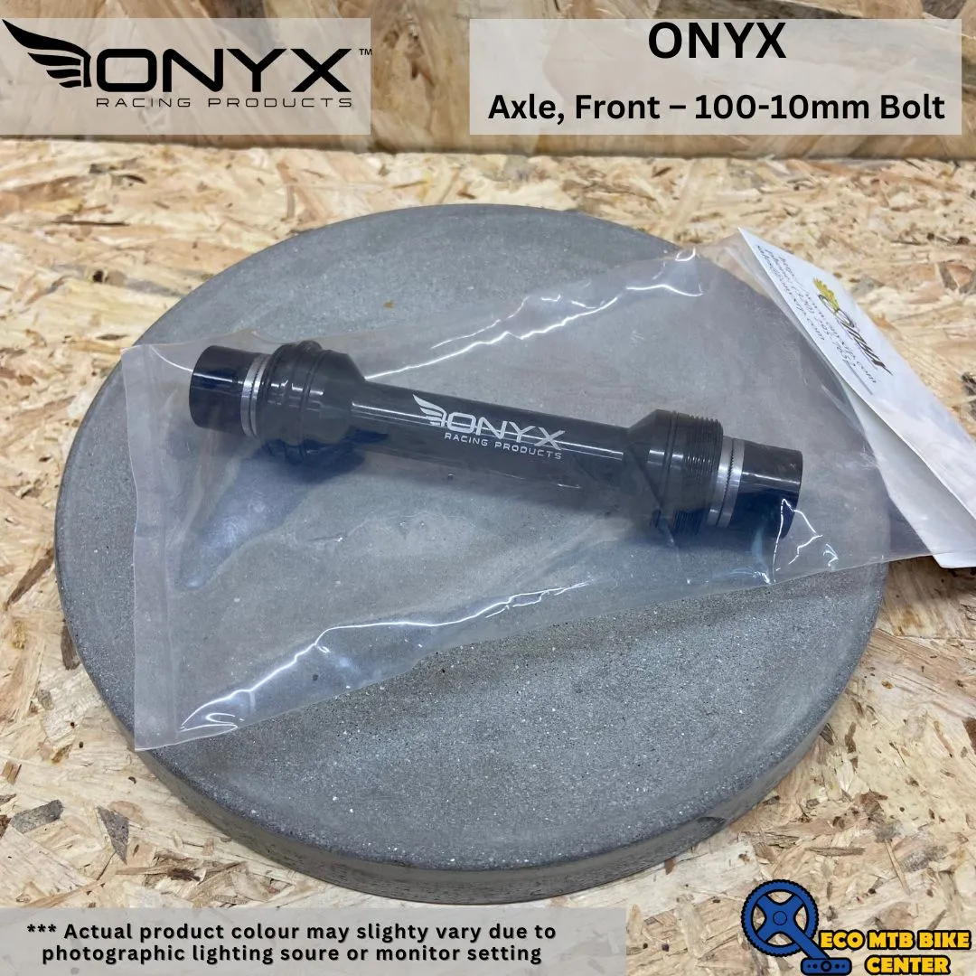 ONYX FRONT AXLE 100/10MM BOLT W/ TIBOLTS
