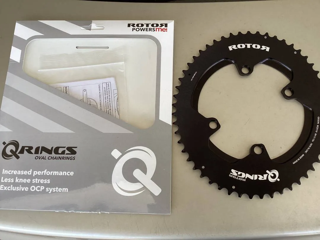 Rotor ALDHU Outer Q-Ring 11/12s 53T For Shimano 110x4Arm @ free pos