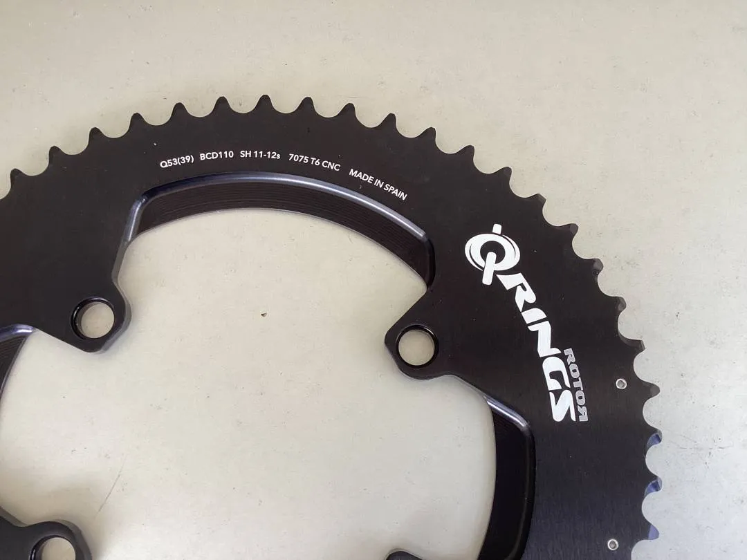 Rotor ALDHU Outer Q-Ring 11/12s 53T For Shimano 110x4Arm @ free pos