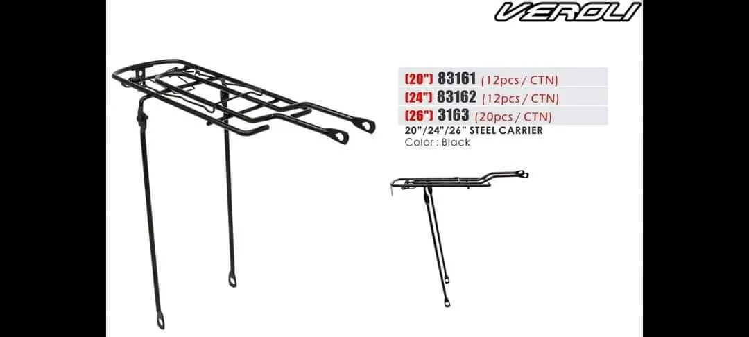 20â€œ 22â€œ 24â€œ 26â€œ 27.5" 29â€œ 700cc Bicycle rear rack carrier