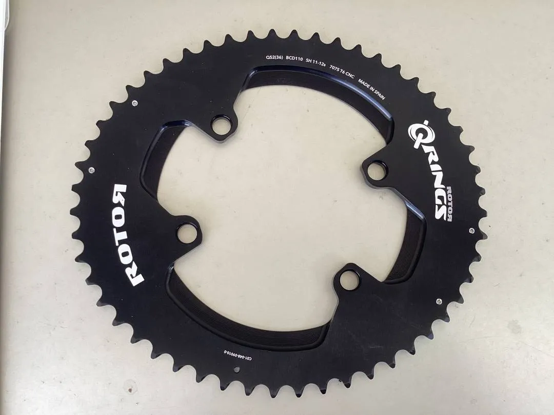 Rotor ALDHU Outer Q-Ring 11/12s 52T For Shimano 110x4Arm @ free pos