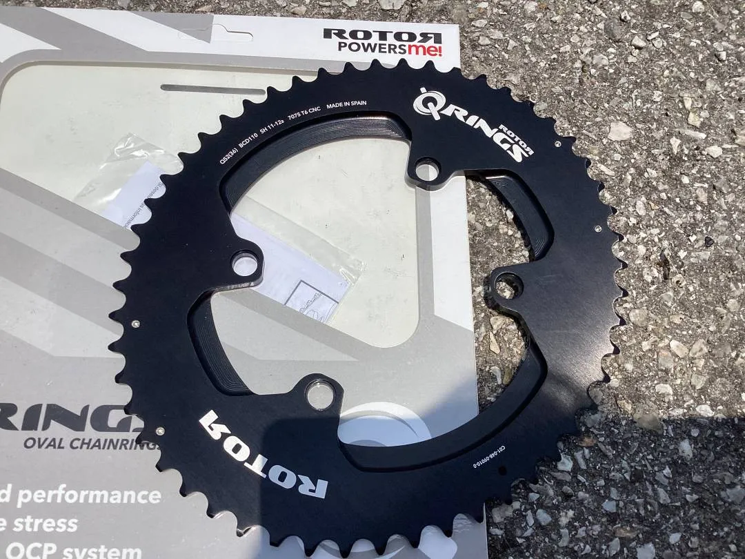 Rotor Q-Ring ALDHU 12/11s 52T Outer / Shimano 110x4Arm (free pos w.m)