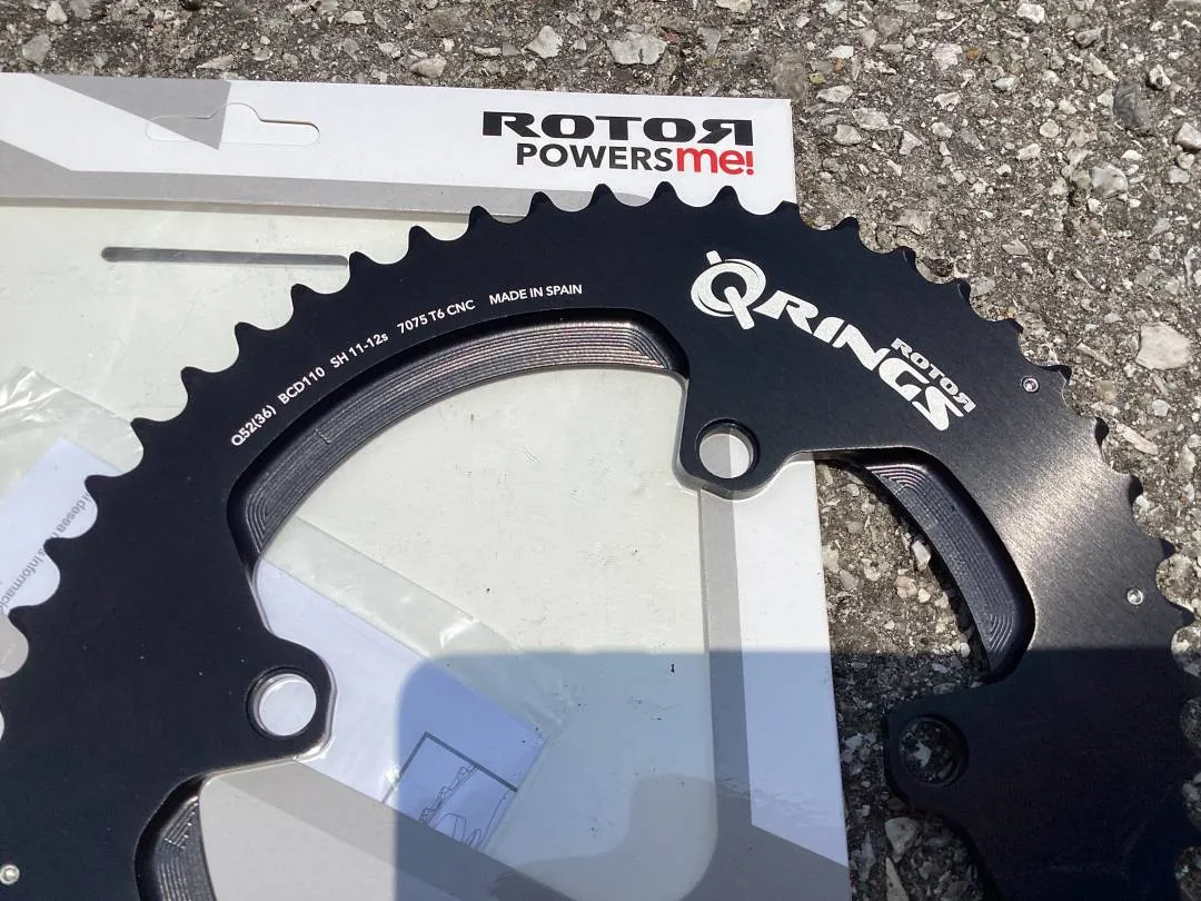 Rotor Q-Ring ALDHU 12/11s 52T Outer / Shimano 110x4Arm (free pos w.m)