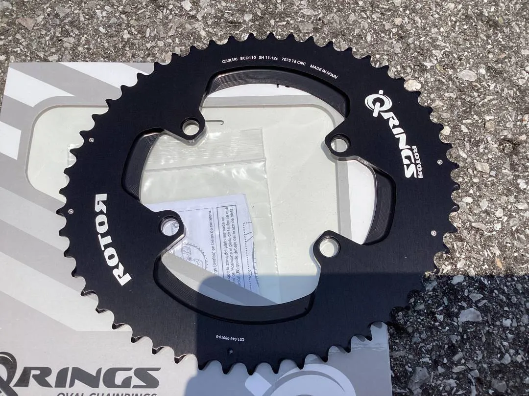 Rotor Q-Ring ALDHU 12/11s 53T Outer / Shimano 110x4Arm (free pos w.m)