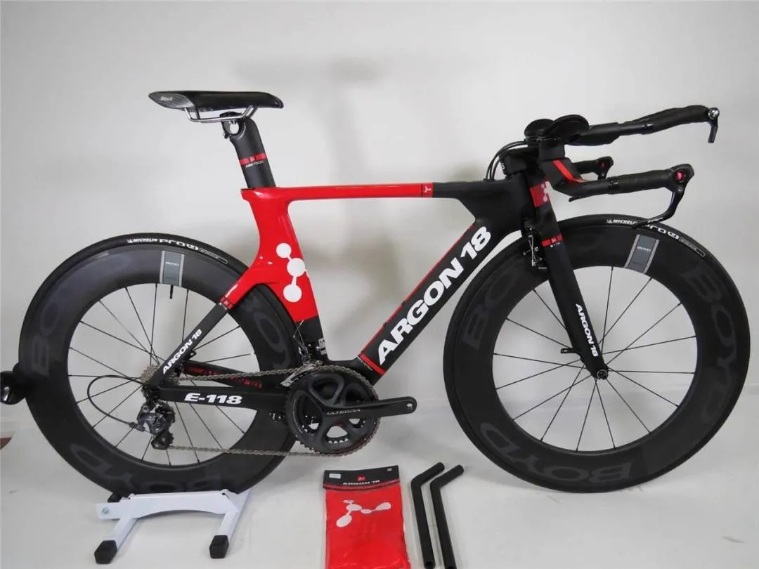 2014 Argon 18 E-118 TT Tri Carbon Bicycle Shimano Medium