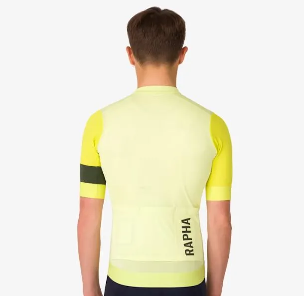 RAPHA MEN'S PRO TEAM TRAINING JERSEY - LIME GREEN / CHARTREUSE AUTHENTIC