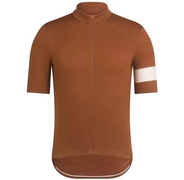 RAPHA MENâ€™S CLASSIC JERSEY â€“ RUST BROWN / OFF-WHITE AUTHENTIC