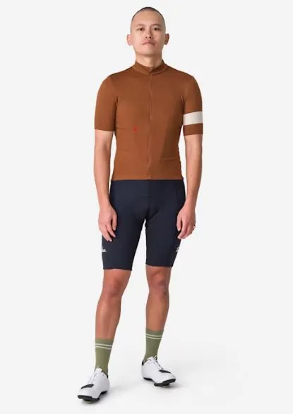 RAPHA MENâ€™S CLASSIC JERSEY â€“ RUST BROWN / OFF-WHITE AUTHENTIC