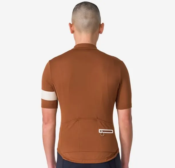 RAPHA MENâ€™S CLASSIC JERSEY â€“ RUST BROWN / OFF-WHITE AUTHENTIC