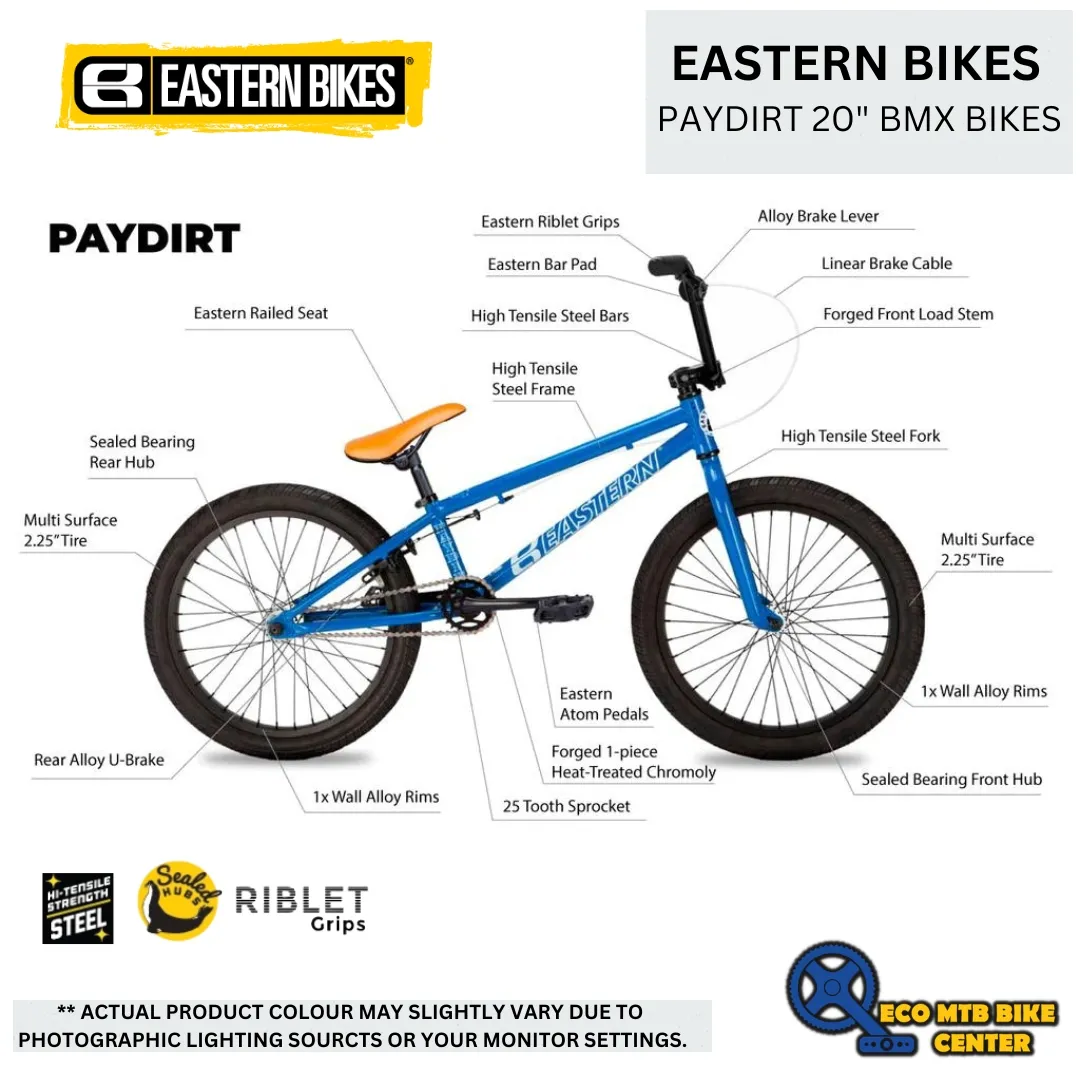 EASTERN BIKES PAYDIRT 20" BMX BIKES