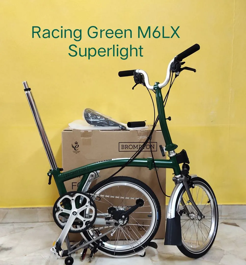Brompton Racing Green M6LX (6 Speed) SUPERLIGHT - NOS ( Ready Stock )