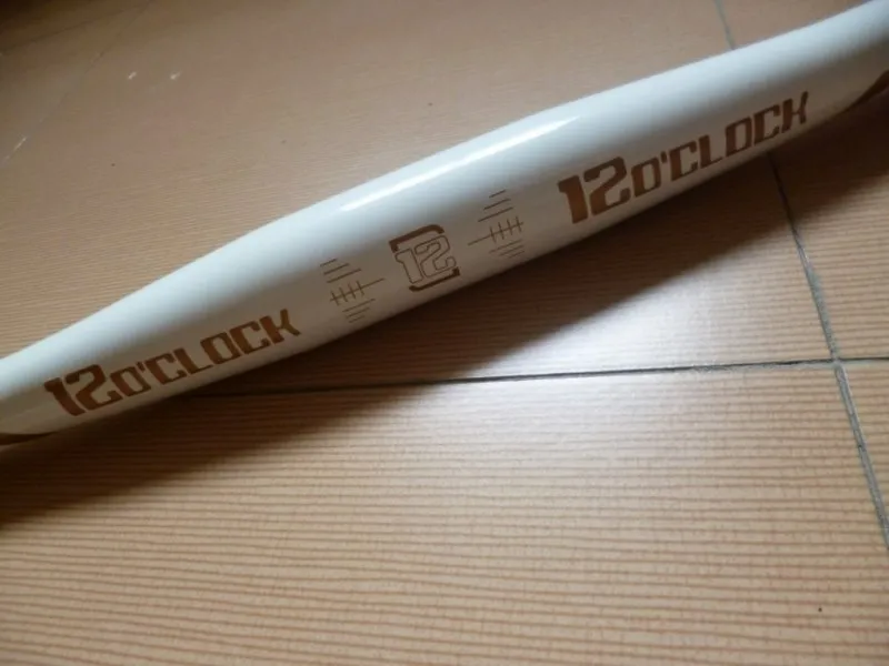 12o'clock X1 White Flat Scandium bar 600mm - 124 grams Only
