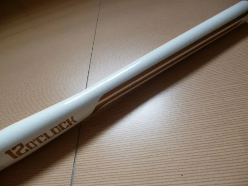 12o'clock X1 White Flat Scandium bar 600mm - 124 grams Only