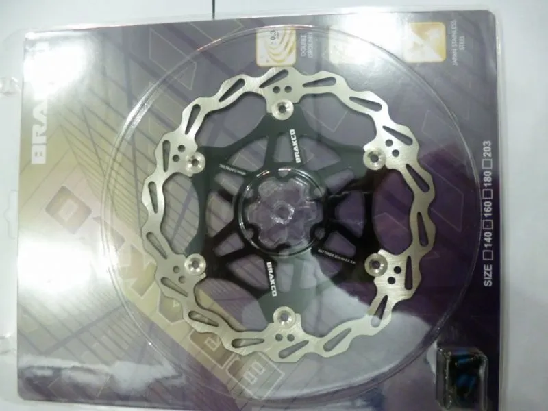 BRAKCO DR-06FA Black 160mm Floating Rotor - Japan S.Steel