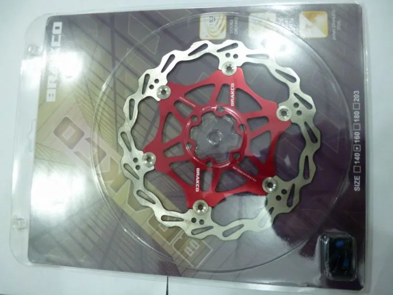 BRAKCO DR-06FA 160mm Red Floating Rotor