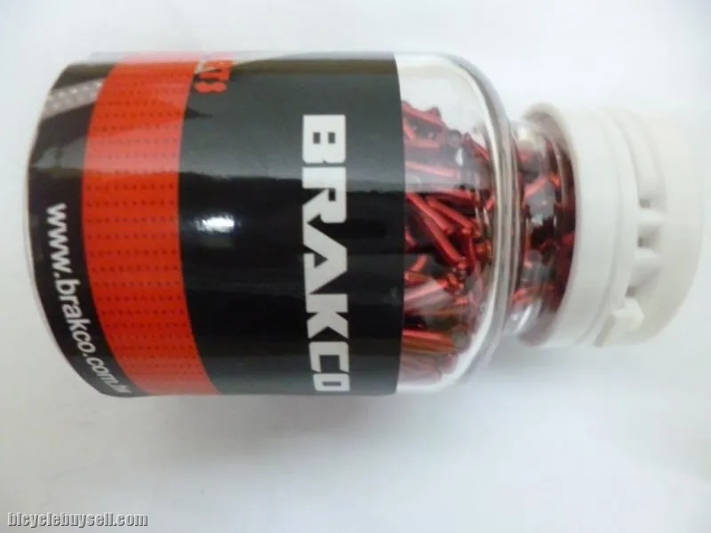 BRAKCO Red Anodized Cable End Cap - 600pcs/bottle