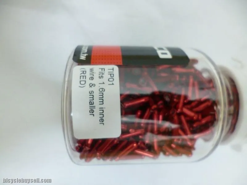 BRAKCO Red Anodized Cable End Cap - 600pcs/bottle