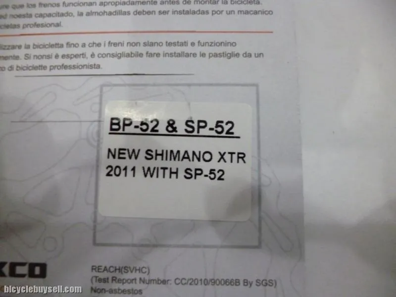 BRAKCO BP52 - For Shimano All New Models BRAKES, Deore, XT, XTR, SLX