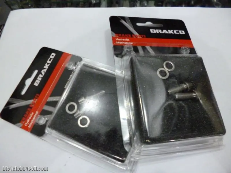 BRAKCO CNC MAchined 64 Grade Titanium Bolts Tappered for BRAKE Caliper - Total 4pcs