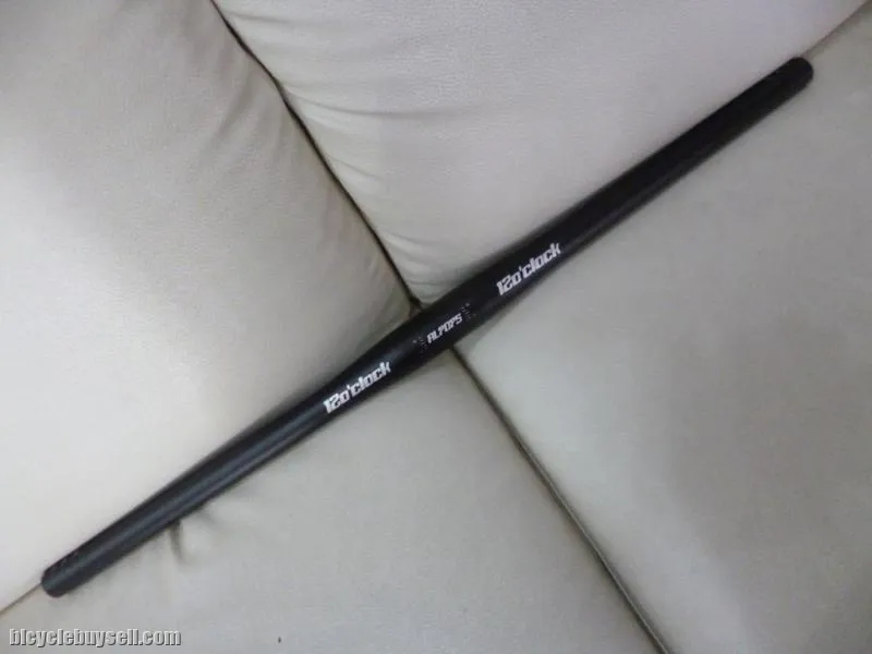 12o'clock X2 Flat Bar Black Anidized 660mm - Superlight 150gm