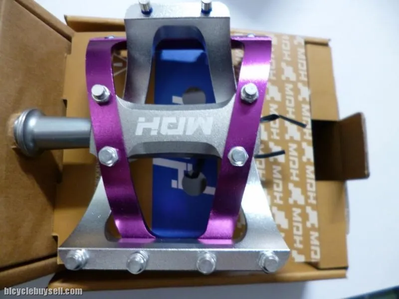 MDH PVB01 - Silver/Purple - 100% CNC with aluminium pins - Superlight Pedals